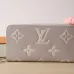 Elegant Louis Vuitton Gray Empreinte Leather Zippy Wallet With Iconic Monogram Motifs #A50101