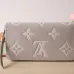 Elegant Louis Vuitton Gray Empreinte Leather Zippy Wallet With Iconic Monogram Motifs #A50101