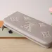 Elegant Louis Vuitton Gray Empreinte Leather Zippy Wallet With Iconic Monogram Motifs #A50101