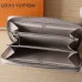Elegant Louis Vuitton Gray Empreinte Leather Zippy Wallet With Iconic Monogram Motifs #A50101