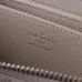 Elegant Louis Vuitton Gray Empreinte Leather Zippy Wallet With Iconic Monogram Motifs #A50101