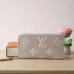 Elegant Louis Vuitton Gray Empreinte Leather Zippy Wallet With Iconic Monogram Motifs #A50101