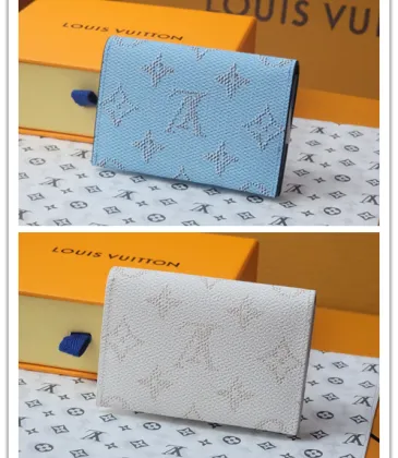 Louis Vuitton Monogram Card Holders In Elegant Blue And White Tones #A53521