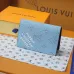 Louis Vuitton Monogram Blue Card Holder With Distinctive Branding #A53518
