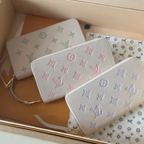 LV M27742 Compact Wallet | Monogram Embossed Leather | Light Blue #A60907 LV M27742 Compact Wallet | Monogram Embossed Leather | Light Blue #A60907