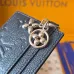 Louis Vuitton Card Holder with Charm – Iridescent Navy Monogram Empreinte Leather (Silver-Tone Hardware) #A58788