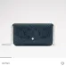 Louis Vuitton Card Holder with Charm – Iridescent Navy Monogram Empreinte Leather (Silver-Tone Hardware) #A58788