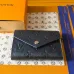 Louis Vuitton Envelope Wallet – Iridescent Navy Monogram Empreinte Leather (Rose Gold-Tone Hardware) #A58789