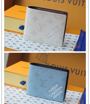 Louis Vuitton M14691 Chip Version Wallet - White/Blue Pattern (Chip-Enabled) #A59475 Louis Vuitton M14691 Chip Version Wallet - White/Blue Pattern (Chip-Enabled) #A59475