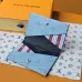 Louis Vuitton M14817 Chip Version Card Holder - White &amp; Light Blue #A59466