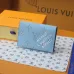 Louis Vuitton M14817 Chip Version Card Holder - White &amp; Light Blue #A59466