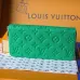 Louis Vuitton M25998 Full-Zip Wallet - Green Monogram Pattern Premium Leather Card Holder &amp; Coin Purse #A59489