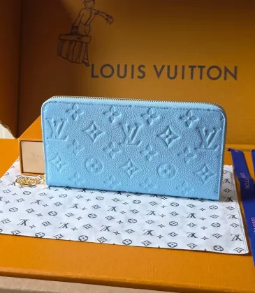  M28294 Zippy Blue Empreinte Leather Full Zip Long Wallet Card Purse #A66000