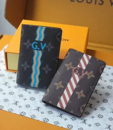 Louis Vuitton Monogram Canvas Wallet With Striped Accent and GV Initials size:14×2.5×10cm #A53918