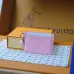 Louis Vuitton Empreinte Leather Card Holders With Charms In Blue And Pink #A52593