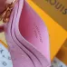 Louis Vuitton Empreinte Leather Card Holders With Charms In Blue And Pink #A52593