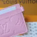 Louis Vuitton Empreinte Leather Card Holders With Charms In Blue And Pink #A52593