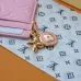 Louis Vuitton Empreinte Leather Card Holders With Charms In Blue And Pink #A52593