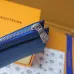 Louis Vuitton Blue Epi Leather Card Holder With Zippered Design #A52601