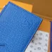 Louis Vuitton Blue Epi Leather Card Holder With Zippered Design #A52601