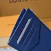 Louis Vuitton Blue Epi Leather Card Holder With Zippered Design #A52601