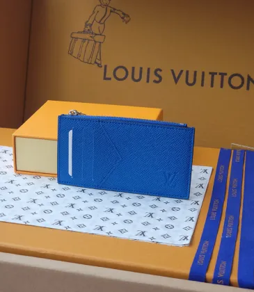 Louis Vuitton Blue Epi Leather Card Holder With Zippered Design #A52601