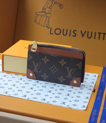 Louis Vuitton Monogram Canvas Zip Card Holder With Leather Accents  #A52599