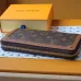 Louis Vuitton Monogram Canvas Zip Around Wallets In Classic And Dark Hues #A52600
