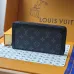 Louis Vuitton Monogram Canvas Zip Around Wallets In Classic And Dark Hues #A52600