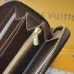 Louis Vuitton Monogram Canvas Zippy Wallet With Striped Accent and GV Initials size:10.5×2.5×19.5cm #A53916