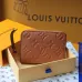 Louis Vuitton Brown Empreinte Leather Zippy Coin Purse With Signature Monogram Motifs #A50899