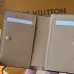Louis Vuitton Beige Leather Wallet With Prominent LV Monogram And Textured Finish #A50895