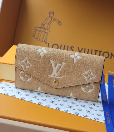 Louis Vuitton Beige Empreinte Leather Wallet With Signature Monogram And Envelope Design #A50902