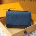 Louis Vuitton Two - Tone Empreinte Leather Wallets In Blue Shades With Signature Monogram #A50900