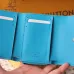 Louis Vuitton Two - Tone Empreinte Leather Wallets In Blue Shades With Signature Monogram #A50900