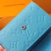 Louis Vuitton Two - Tone Empreinte Leather Wallets In Blue Shades With Signature Monogram #A50900
