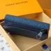 Louis Vuitton Two - Tone Empreinte Leather Wallets In Blue Shades With Signature Monogram #A50900