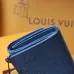 Louis Vuitton Two - Tone Empreinte Leather Wallets In Blue Shades With Signature Monogram #A50900