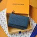 Louis Vuitton Two - Tone Empreinte Leather Wallets In Blue Shades With Signature Monogram #A50900