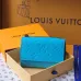 Louis Vuitton Two - Tone Empreinte Leather Wallets In Blue Shades With Signature Monogram #A50900