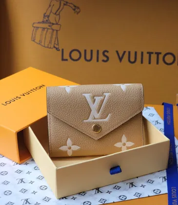 Louis Vuitton Beige Empreinte Leather Wallet With Contrast Monogram And Envelope Design #A50896