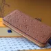 Louis Vuitton Brown Empreinte Leather Zippy Wallet With Signature Monogram Embossing #A50897