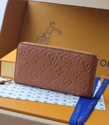 Louis Vuitton Brown Empreinte Leather Zippy Wallet With Signature Monogram Embossing #A50897