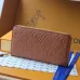 Louis Vuitton Brown Empreinte Leather Zippy Wallet With Signature Monogram Embossing #A50897