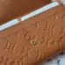 Louis Vuitton Brown Empreinte Leather Envelope Wallet With Signature Monogram And Gold Button #A50898