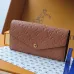 Louis Vuitton Brown Empreinte Leather Envelope Wallet With Signature Monogram And Gold Button #A50898