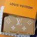 Louis Vuitton Beige Empreinte Leather Zippy Wallet With Signature Monogram Patterns #A50901