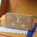 Louis Vuitton Beige Empreinte Leather Zippy Wallet With Signature Monogram Patterns #A50901
