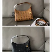 MCM Aren Visetos Hobo Shoulder Bag, PVC Leather, Style 65037 26x19x9.5cm #A61792 MCM Aren Visetos Hobo Shoulder Bag, PVC Leather, Style 65037 26x19x9.5cm #A61792