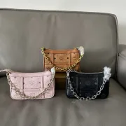 MCM Visetos Nappa Mini Delmy Chain Shoulder Bag Size:12.5x21.0x5.0cm #A49132